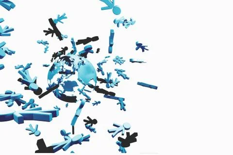 3D Render. Human shapes Stock Photos