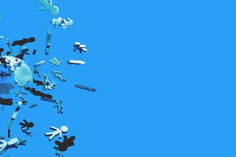 3D Render. Human shapes Foto stock