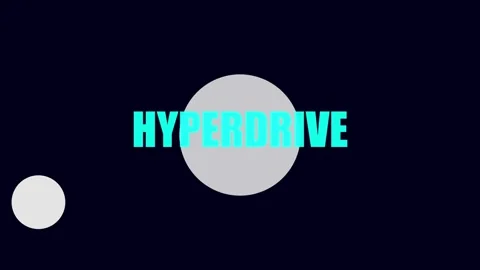 3D render of hyperdrive text creating futuristic technology background Stock Footage 335207265