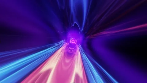 3d render hyperloop or hyper light speed warp tunnel, endless, vj concept Stock Footage 273629266