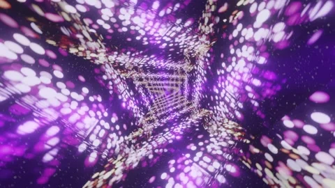 3d render hyperloop or hyper light speed warp tunnel, endless, vj concept Stock-Footage 273631059