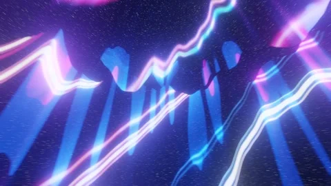 3d render hyperloop or hyper light speed warp tunnel, endless, vj concept Stock-Footage 273631355