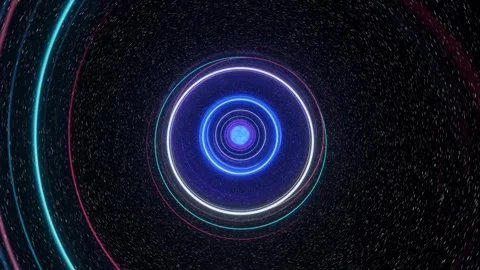 3d render hyperloop or hyper light speed warp tunnel, endless, vj concept Stock-Footage 273631543