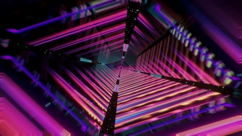 3d render hyperloop or hyper light speed warp tunnel, endless, vj concept Stock Footage 273631725