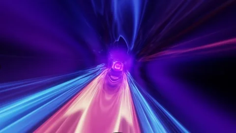 3d render hyperloop or hyper light speed warp tunnel, endless, vj concept Vidéo 273632744