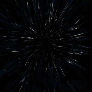 3D render of hyperspace travel speed effect Stock Illustration