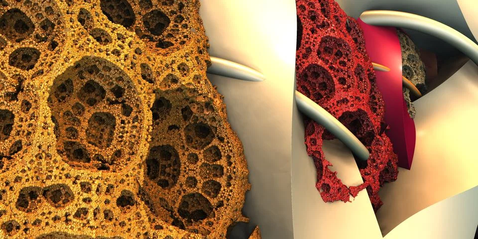 3D render illustration artwork of virtual scene Stock-Illustration