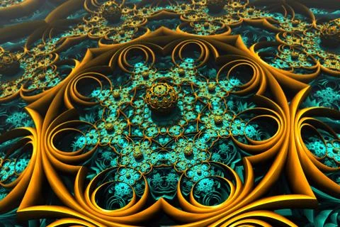 3D render illustration artwork of virtual scene Stock Illustration