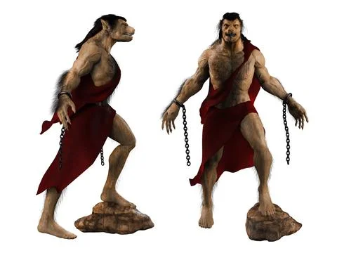3d render illustration artwork of werewolf monster. Illustrazione stock