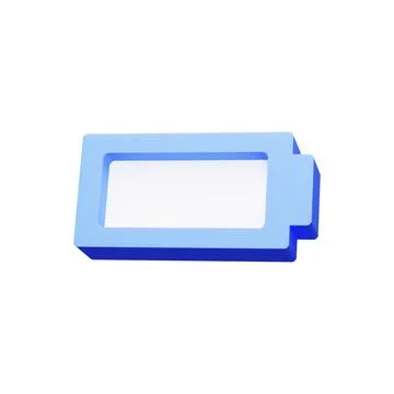 3d render illustration. Battery icon Stock Illustration