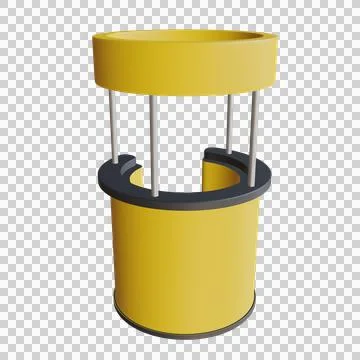 3d render illustration booth Stock Illustration