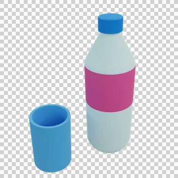 3d render illustration bottle Stock Illustration