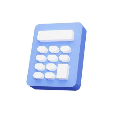 3d render illustration. Calculator icon Stock Illustration