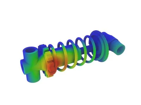 3d render illustration of car part component Stock Illustration
