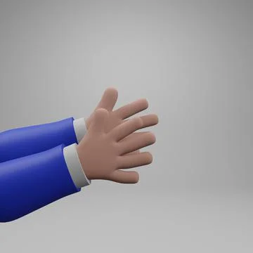 3d render illustration of clapping hands. Applause, clapping hands showing op Stock Illustration