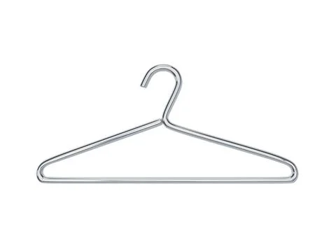 3d render illustration of cloth hanger Isolated in there mate alrighton white Stock Illustration