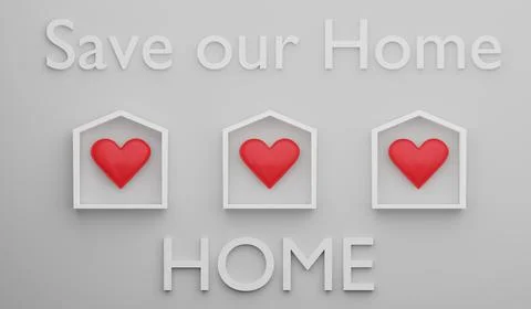 3d render illustration concept. Home coziness and comfort. Stock Illustration