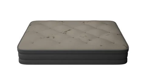 3d render illustration of a dark dirty mattress. Stock Illustration