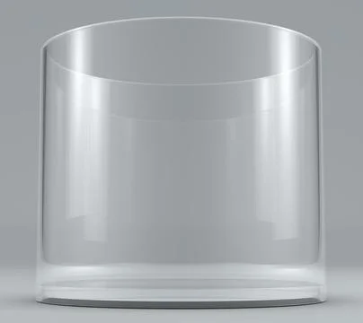 3D render. illustration. Empty big clear close up laboratory glassware with 스톡 일러스트