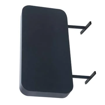 3d render illustration with Empty square light box mock up. Clear shop lightb Foto stock