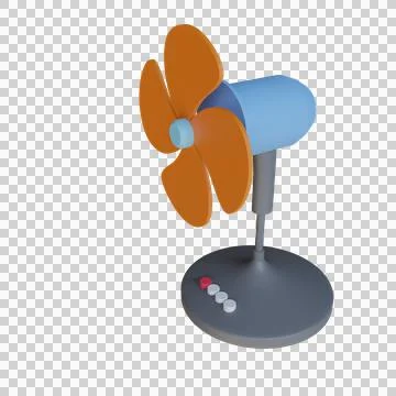 3d render illustration fan Stock Illustration