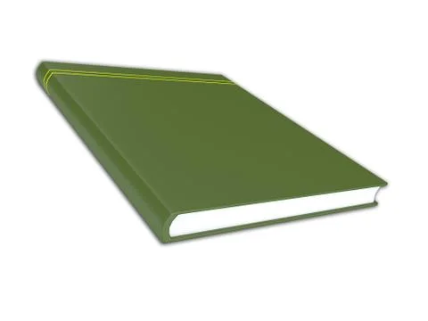 3D render illustration of generic green book Stock Illustration