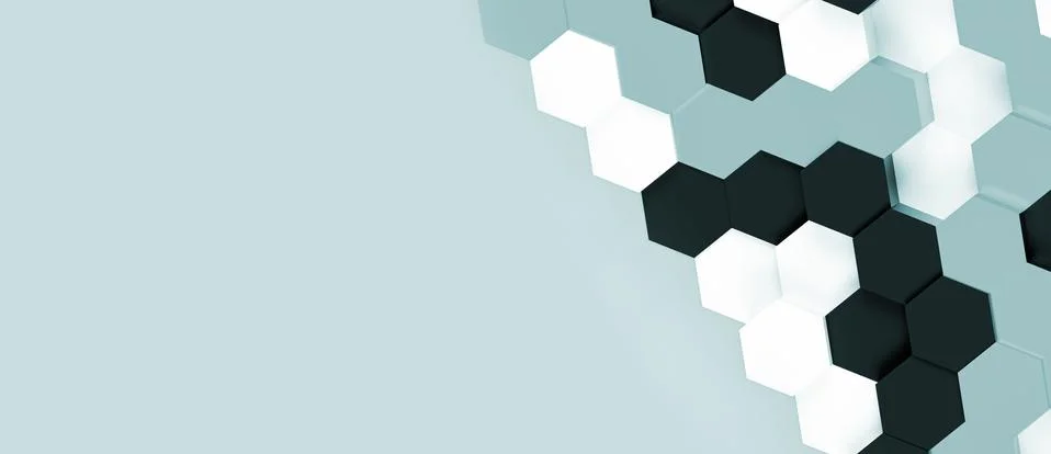 3d render of an illustration of a honeycomb. A pattern of geometric shapes. Stock Illustration