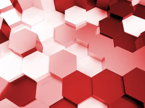 3d render of an illustration of a honeycomb. A pattern of geometric shapes. Stock Illustration