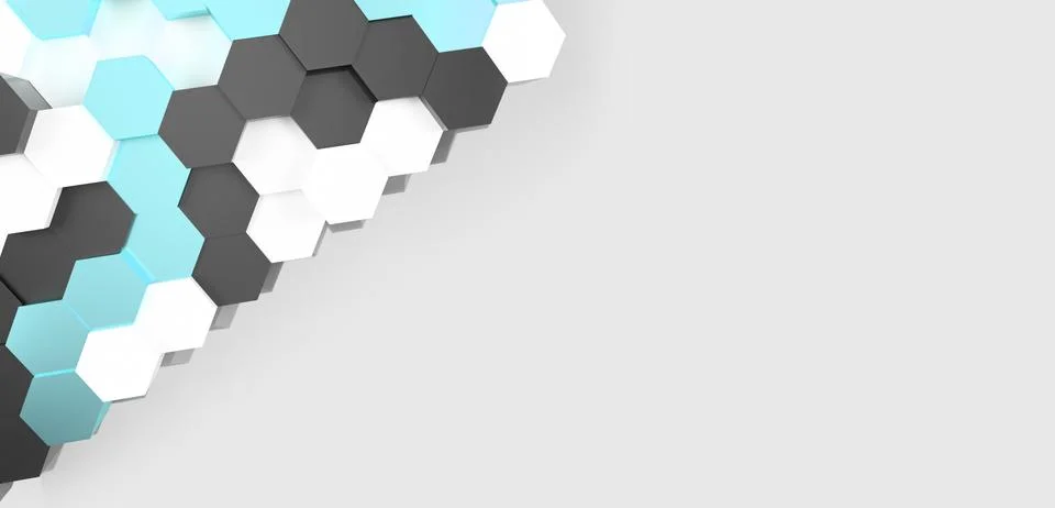 3d render of an illustration of a honeycomb. A pattern of geometric shapes. Stock Illustration