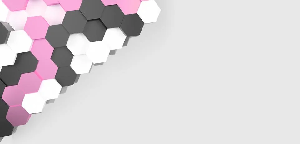 3d render of an illustration of a honeycomb. A pattern of geometric shapes. Stock Illustration