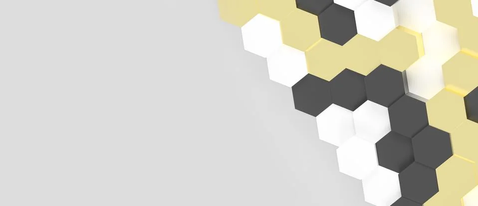 3d render of an illustration of a honeycomb. A pattern of geometric shapes. Stock Illustration