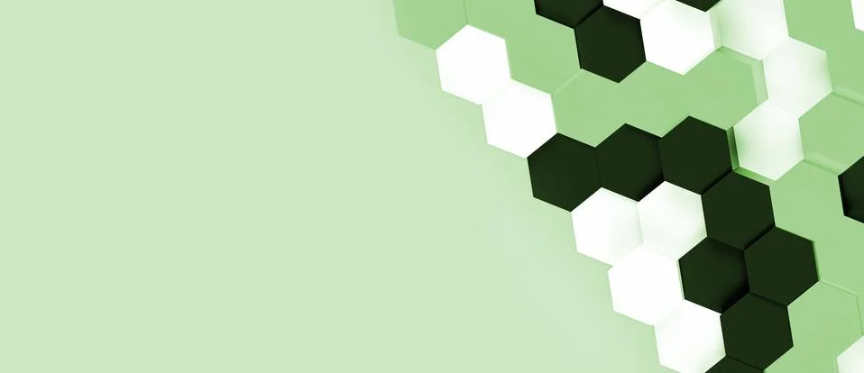 3d render of an illustration of a honeycomb. A pattern of geometric shapes. Stock Illustration