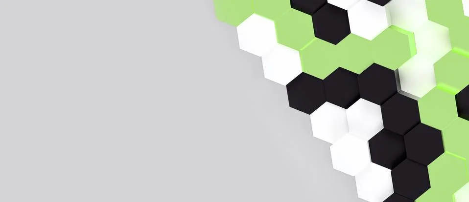 3d render of an illustration of a honeycomb. A pattern of geometric shapes. Stock Illustration