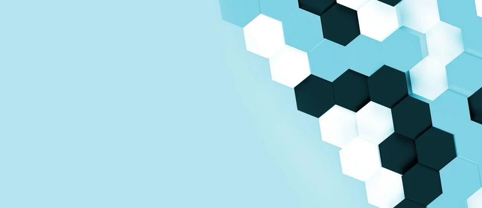 3d render of an illustration of a honeycomb. A pattern of geometric shapes. Stock Illustration