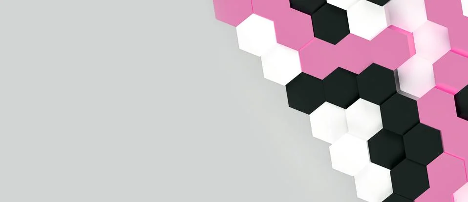 3d render of an illustration of a honeycomb. A pattern of geometric shapes. Stock Illustration