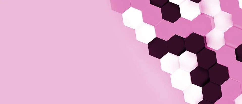 3d render of an illustration of a honeycomb. A pattern of geometric shapes. Stock Illustration