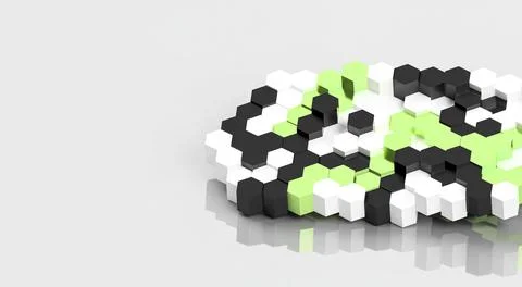 3d render of an illustration of a honeycomb. A pattern of geometric shapes. Stock Illustration