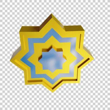 3d render illustration islamic ornament Stock Illustration