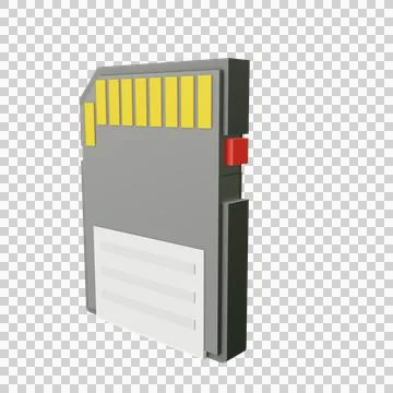 3d render illustration memory card Stock Illustration