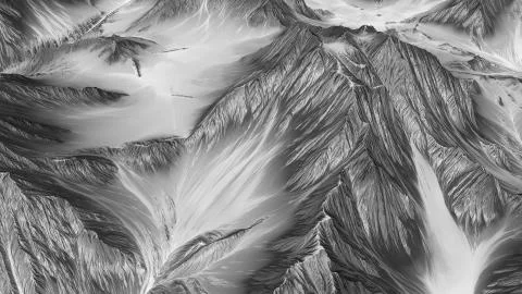 3D render illustration of monochrome mountain landscape Stock Illustration
