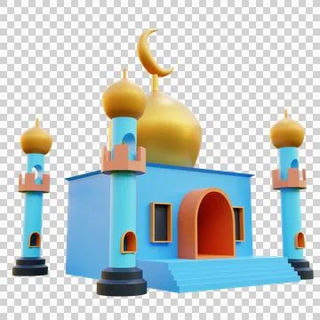 3d render illustration mosque Stock Illustration