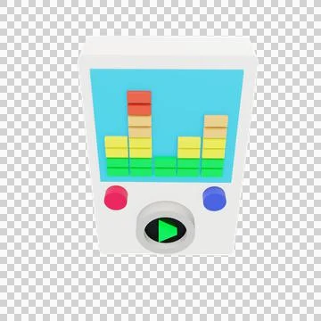 3d render illustration music player Stock Illustration
