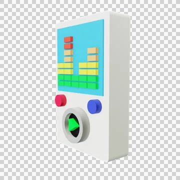 3d render illustration music player Stock Illustration