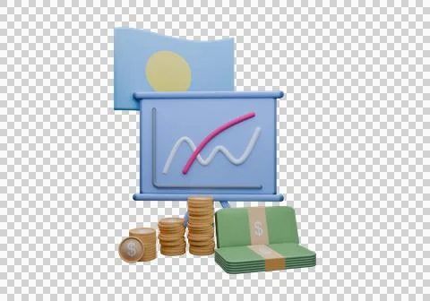 3D render illustration of Palau flag and currency called US Dollar Illustrazione stock