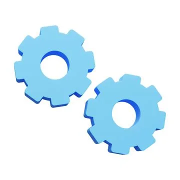 3d render illustration. Settings icon Stock Illustration