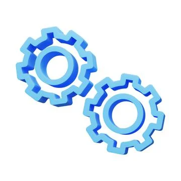 3d render illustration. Settings icon Stock Illustration