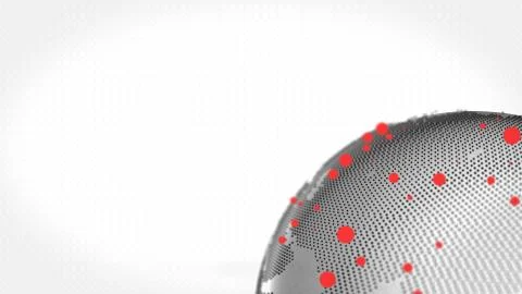 3d render illustration showing global overpopulation around the white planet Stock Illustration