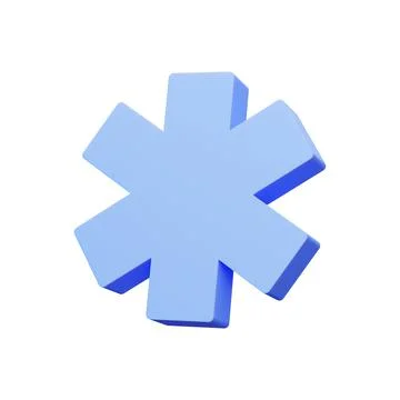 3d render illustration. snowflake icon Illustrazione stock