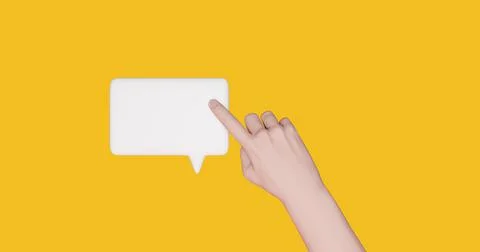 3d render illustration a stylized hand flips through, swipes, selects and cl Stock Illustration