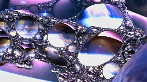 3D render illustration of water bubbles Stock Illustration